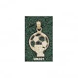 Kentucky Wildcats Solid 10K Gold ''UK'' Soccerball Pendant