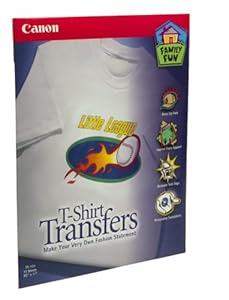 Amazon.com : Canon TR-101 T-Shirt Transfer Paper for BJC70/200/4000/6000 : Fabric Iron On 
