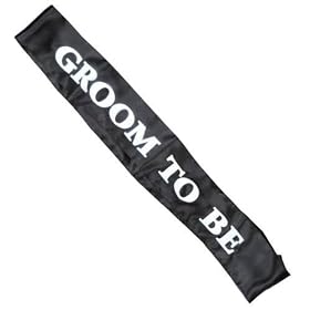 Groom sash - matching best man also available - have a great stag night and let the world know - black sash