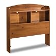 Logik Collection Bookcase Headboard in Sunny Pine Finish By South Shore Furniture