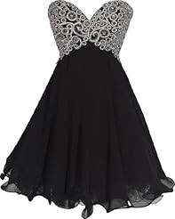 Babydoll Chiffon/Polyester Lace Applique Sheer Embroidered Evening Dress/Homecoming Dress/Bridesmaid Dress/Prom Dress 