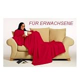 Kuscheldecke Snug Rug LITE mit integrierten �rmeln f�r Erwachsene in rotvon "vevendo"