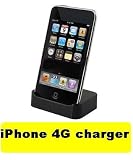 BLACK DESKTOP CRADLE CHARGING DOCK for iphone 4G 4, iphone charger, 4G 4 Desktop Charging Docking Station, Plus USB date cable for iphone 4 / Black - pjp electronics 41RXFqOP3LL. SL160 Iphone Docking Station Deals