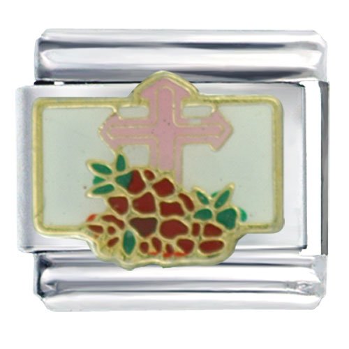 Buddhist Bracelet Religious Italian Charms Celtic Cross Flower