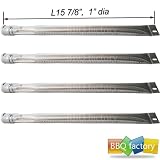 14051 4-pack Stainless Steel Burner Replacement for Brinkmann, Charmglow, Charmglo, Uniflame Model Grills
