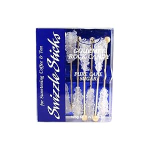 Gourmet Rock Candy Swizzle Stick White 10 Pack by 
