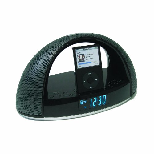 iMode Alarm Clock Radio iPod Docking Station (Black)