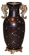 Violet porcelain flower vase with rope design