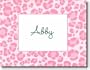 Boatman Geller Folded Note Personalized Stationery - Pink Leopard
