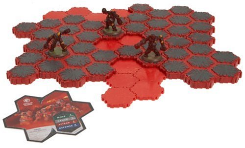Heroscape Expansion Set volcarren Wasteland Lava Terrain with Guards