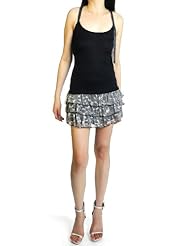 Rayon Tiered  Sequined Summer Two-Toned  Dress With Ruffles