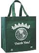 Reusable Grocery Tote Bags 12 Pack (Hunter Green) World Thank You!