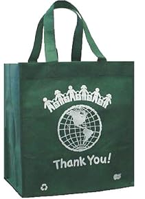 Reusable Grocery Tote Bags 12 Pack (Hunter Green) World Thank You!