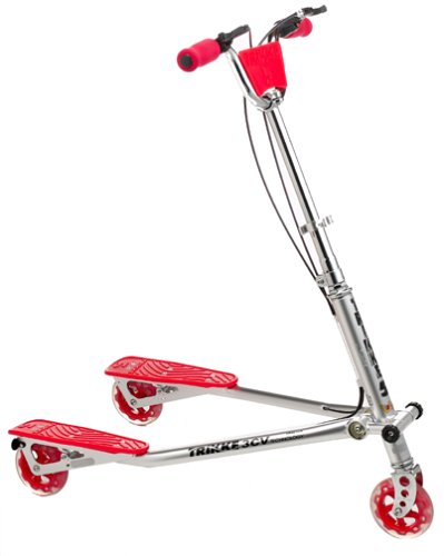 Trikke Tech T5 Series 3-Wheeled Carving Scooter (Red)