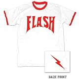 Flash Gordon Logo Red Ringer White T-Shirt Tee