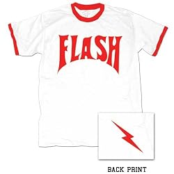 Flash Gordon Logo Red Ringer White T-Shirt Tee