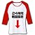 危険地帯シリーズ 24時間戦闘態勢 七分袖リブラグランTシャツ(ホワイト×レッド) M
