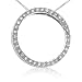 10k White or Yellow Gold Classic Diamond Circle Pendant (1/4 cttw, I-J Color, I2-I3 Clarity)