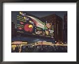 Electric Sign on Broadway New York Advertising Wrigley's Chewing Gum Framed Art Poster Print, 22x18