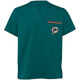 NFL Miami Dolphins Aqua Scrub Top (Medium)