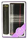 Ladies black umbrella and scarf set