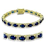 Sapphire CZ 14KT GP Tennis Bracelet