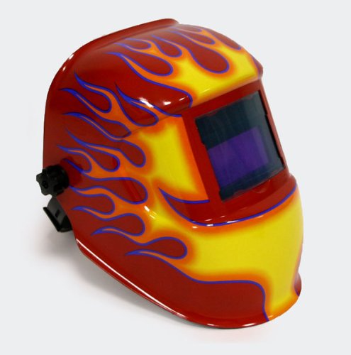Automatik Design Schweißhelm *RED FLAME*