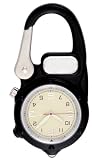 Mountain Gear Series Water Resistant Black Carabiner Clip-On Watch with LED Micro Light, # 9250KX