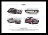 Jaguar Classic Cars 1950s - Mk5, Xkss, Mk9, Xk120 Fhc - Art Print