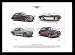 Jaguar Classic Cars 1950s Mk5 Xkss Mk9 Xk120 Fhc Art Print