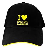 CAPS BLACK EMBROIDERY  I LOVE ROMANIA 