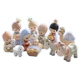 Precious Moments Set of 11 Mini Nativity Figurines