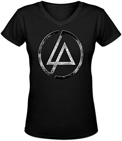 Linkin Park Logo Short Sleeve Womens T Shirt by Dyzone S Black