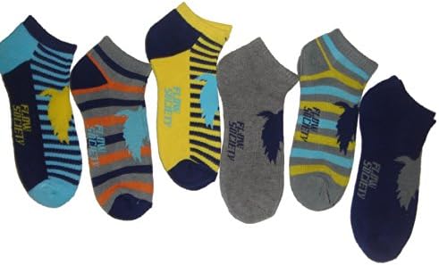 Ankle socks, Stripe pack of 6 pairs. Size Medium Fits Men Shoe 4-8.5