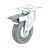 Steelex D2599 4-Inch 175-Pound Swivel Double Lock Rubber Plate Caster, Gray