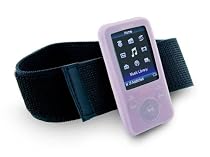 Tuff-Luv Slim&Lite Silicone skin case / Screen Prot & Armband cover for Sony Walkman E Series NWZ-E430 / NWZ-W436 NWZ-E438 NWZ-E439) - (Pink)
