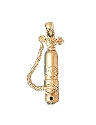 CleverEves 14K Gold Pendant 3-D Scuba Tank 5.4 - Gram(s)
