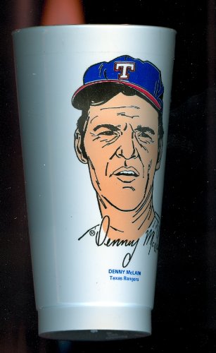 1972 Denny McLain Texas Rangers 7 Eleven Baseball Cup
