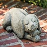 Campania Cast Stone Animal - Complacent Dog - Finished