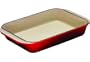 Le Creuset Enameled Cast-Iron 15-3/4-by-10-3/4-Inch Rectangular Baking Dish, Red
