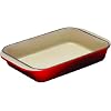 Le Creuset Enameled Cast-Iron 15-3/4-by-10-3/4-Inch Rectangular Baking Dish, Red