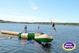 Rave Sports Aqua Jump 20 with Launch & Log Northwoods Edition Water Park Sand / Forest Green