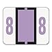 Smead 67378 Single Digit End Tab Labels Number 8 Lavender 500/Roll
