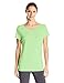 Hanes Women's Short Sleeve Pocket Tee, Neon Lime Heather, Large