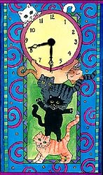 Stack O' Cats Clock