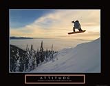 Snowboard in the Sky Motivational Poster Snowboarding Inspirational Art Print Snow Board Picture