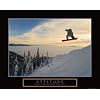 Snowboard in the Sky Motivational Poster Snowboarding Inspirational Art Print Snow Board Picture