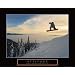 Snowboard in the Sky Motivational Poster Snowboarding Inspirational Art Print Snow Board Picture