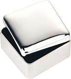 Square Silver Plated Trinket Box, Personalised