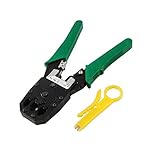 uxcell　ネットワークケーブルの圧着プライヤー　ワイヤーストリッパーツール　4P 6P 8P